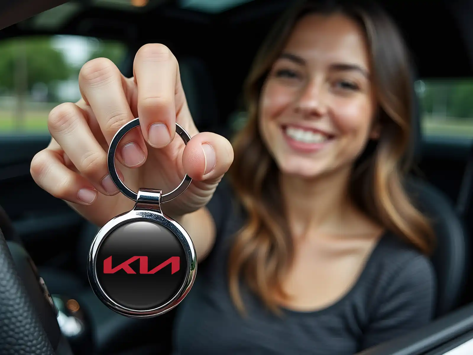 KIA Llavero Personalizado Foto Brillante